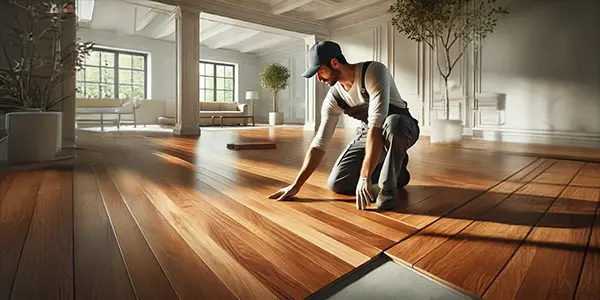 ติดตั้งพื้นไม้สักแท้